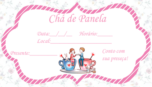 Convites Para Chá De Panela Modelos Prontos Para Personalizar Convites Para Chá De Panela Modelos Prontos Para Personalizar