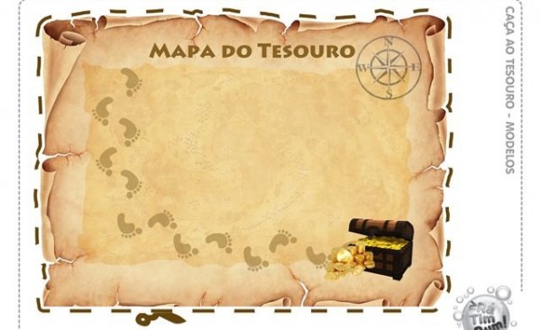 Convite Mapa Do Tesouro Jake Convite Mapa Do Tesouro Jake