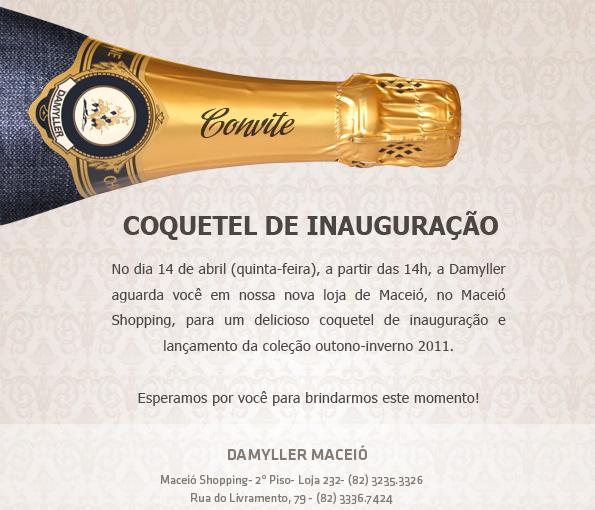 Convite Coquetel Damyller â Algoà lámode Convite Coquetel Damyller â Algoà lámode