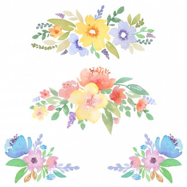 Decoração Floral Aquarela Para Design De Cartões E Convites Decoração Floral Aquarela Para Design De Cartões E Convites