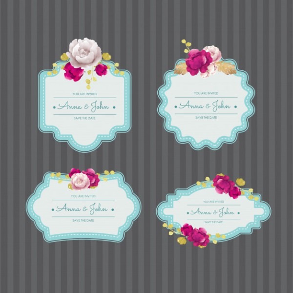 Design Elegante Da Etiqueta Do Convite Do Casamento Design Elegante Da Etiqueta Do Convite Do Casamento
