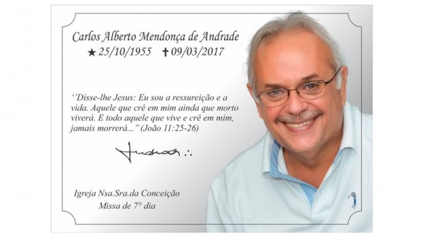 Convite Missa De 7º Dia De Carlos Mendonça, às 7 Da Noite Desta Convite Missa De 7º Dia De Carlos Mendonça, às 7 Da Noite Desta