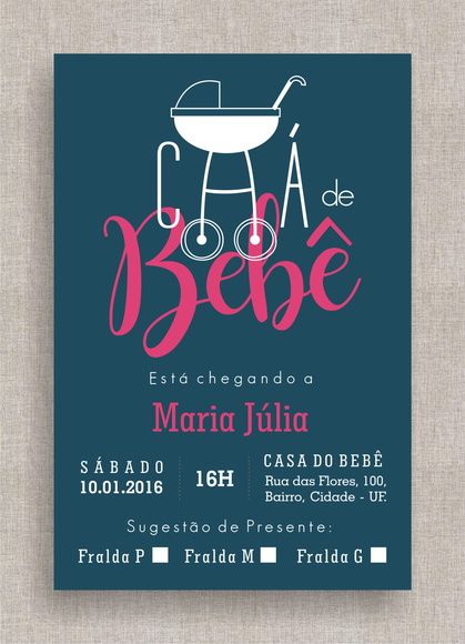 Convite Digital Chá De Fraldas 20 Chá De Bebê, Tema Moderno Convite Digital Chá De Fraldas 20 Chá De Bebê, Tema Moderno
