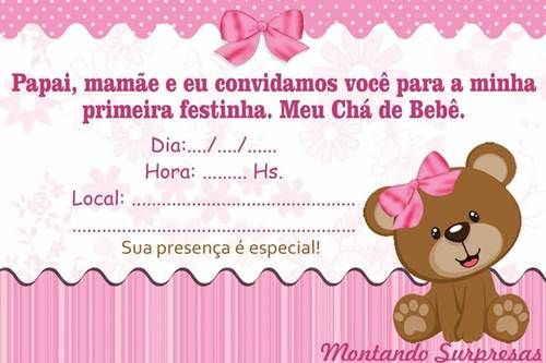 26 Convites Da Ursinha Para Imprimir E Editar! â Modelos De 26 Convites Da Ursinha Para Imprimir E Editar! â Modelos De