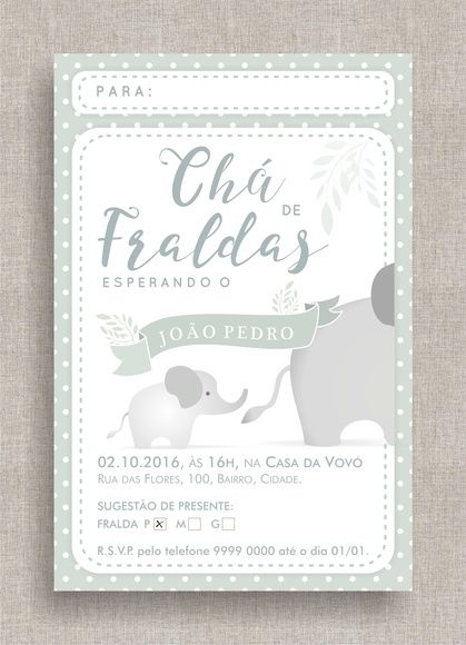 Convite Cha De Bebe Convite Cha De Bebe