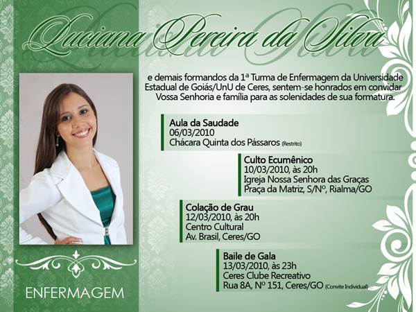 Convites De Formatura De Enfermagem +25 Modelos! â Modelos De Convite Convites De Formatura De Enfermagem +25 Modelos! â Modelos De Convite