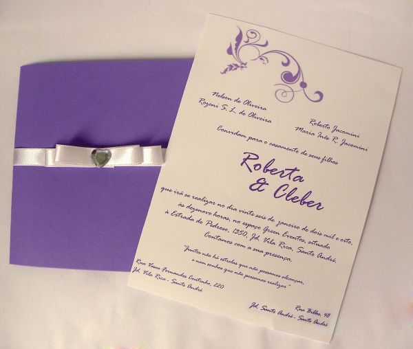 Convite De Casamento Lilas Convite De Casamento Lilas