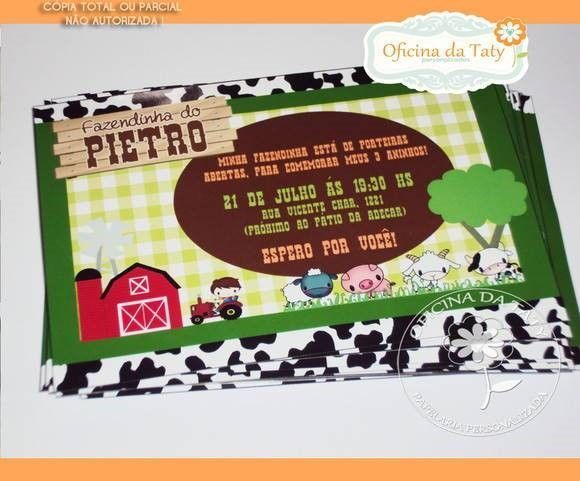 Convite Tema Fazendinha â Modelos De Convite Convite Tema Fazendinha â Modelos De Convite