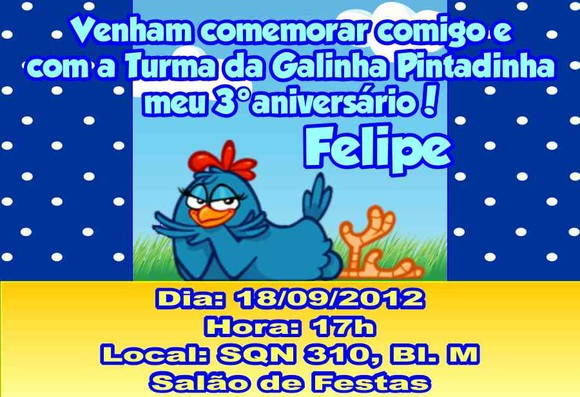 Galinha Pintadinha Convite Aniversário No Elo7 Galinha Pintadinha Convite Aniversário No Elo7