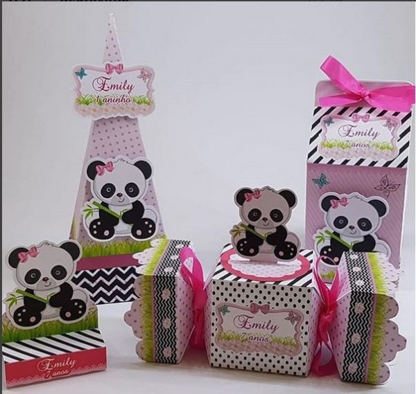 Kit Personalizado Panda Aniversario Lembrança Convite Festa Kit Personalizado Panda Aniversario Lembrança Convite Festa