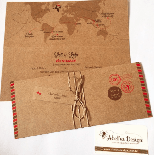 Convite Casamento Papel Kraft Convite Casamento Papel Kraft