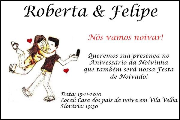 Felipe E Roberta Convite De Noivado E Casamento Felipe E Roberta Convite De Noivado E Casamento