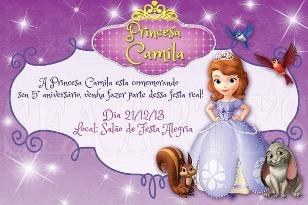 Convite Princesa Sofia â Modelos De Convite Convite Princesa Sofia â Modelos De Convite