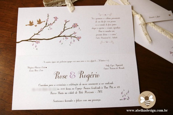 Convite Casamento Passarinho Convite Casamento Passarinho