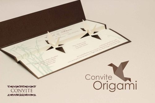 Convite De Casamento Tsuru Origami Convite De Casamento Tsuru Origami