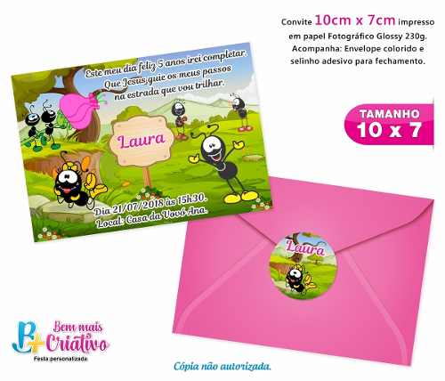 Convite Aniversário Smilinguido Convite Aniversário Smilinguido