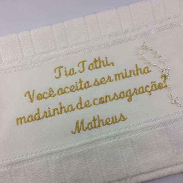 Toalha Convite Padrinho Consagração No Elo7 Toalha Convite Padrinho Consagração No Elo7
