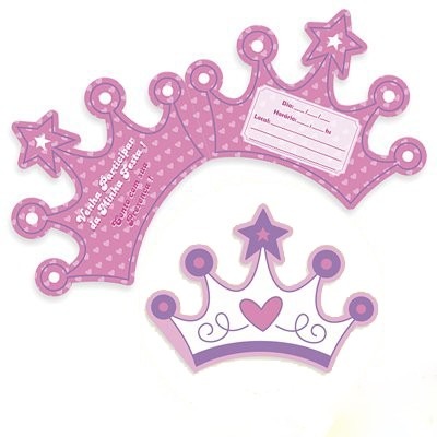 Convite Coroa Realeza Princesa 08un