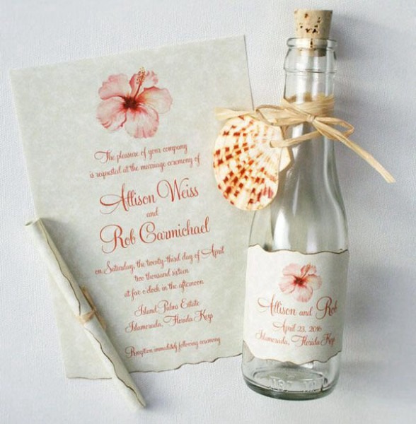 Message In A Bottle Invitations Message In A Bottle Invitations