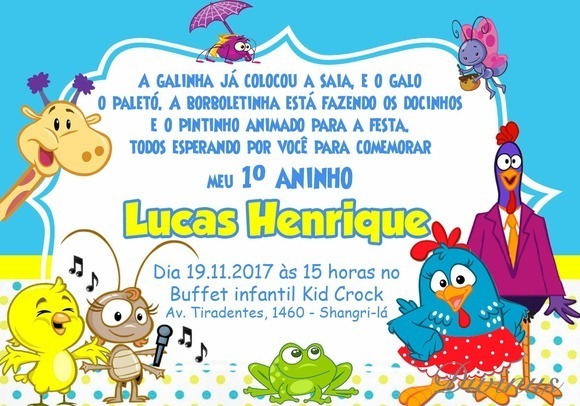 10 Convites Agenda Escolar Festa Galinha Pintadinha 10 Convites Agenda Escolar Festa Galinha Pintadinha