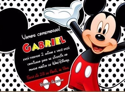 20 Convite De Aniversario Tema Mickey 20 Convite De Aniversario Tema Mickey