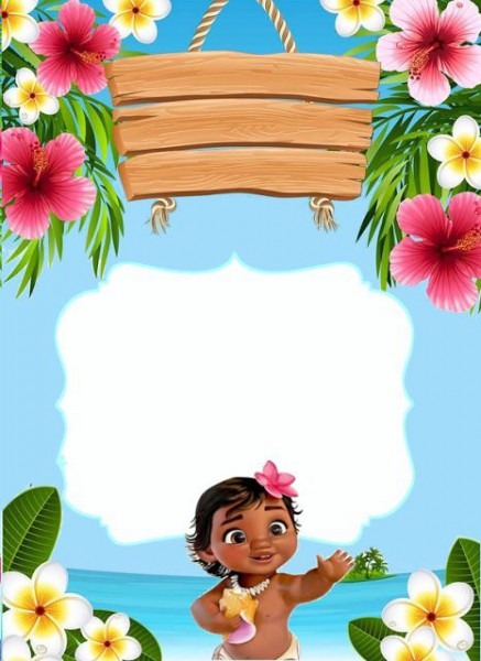 Decorando Minha Festa Convite Moana Baby Decorando Minha Festa Convite Moana Baby