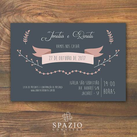 Convite De Casamento Aquarela Convite De Casamento Aquarela