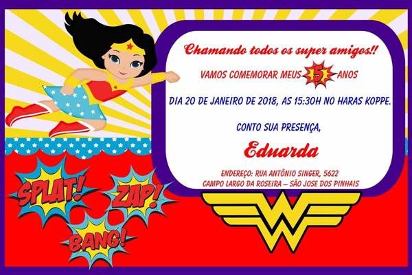 24 Convites Da Mulher Maravilha Surpreendentes E Originais 24 Convites Da Mulher Maravilha Surpreendentes E Originais