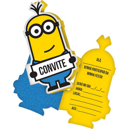 Convite Minions C 8 Convite Minions C 8