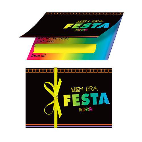 Convite Festa Neon C 8 Convite Festa Neon C 8