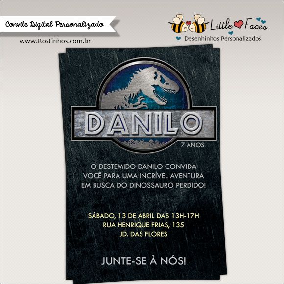Convite Festa Jurassic World Dinossauro Para Imprimir Convite Festa Jurassic World Dinossauro Para Imprimir