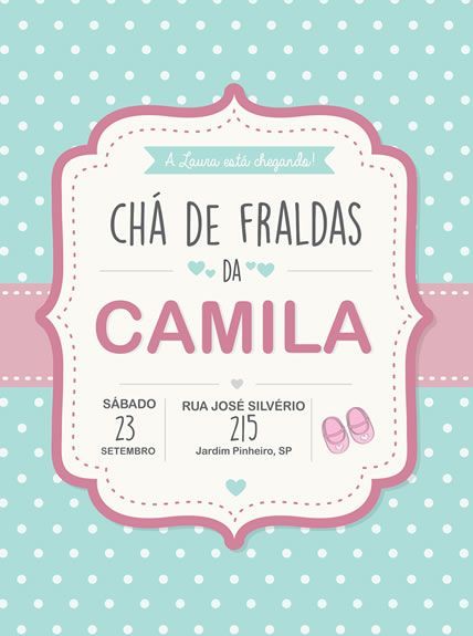 Convite Para ChÃ¡ De BebÃª Virtual â Convite ChÃ¡ De Fraldas Online