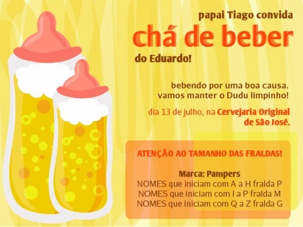 40 Convites Personalizados Chá De Bar Ou De Beber 40 Convites Personalizados Chá De Bar Ou De Beber