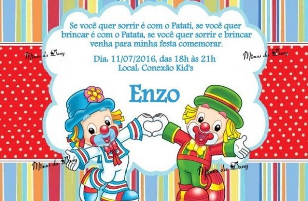 Convite Patati Patata Convite Patati Patata