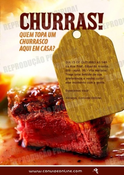 Convite Para Churrasco De Confraternização Convite Para Churrasco De Confraternização