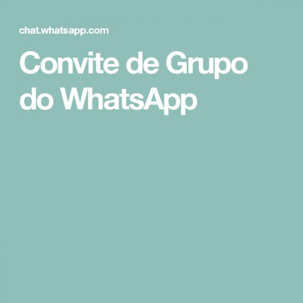 Convite De Grupo Do Whatsapp