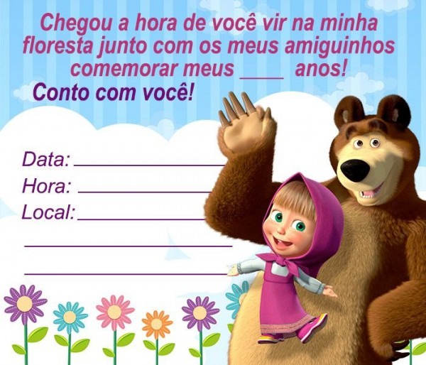 13 Convites Da Masha E O Urso Para Editar â Modelos De Convite 13 Convites Da Masha E O Urso Para Editar â Modelos De Convite