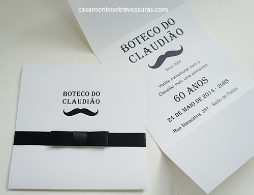 Aniversário Claudião â Preto E Branco â Tema Boteco Com Bigode Aniversário Claudião â Preto E Branco â Tema Boteco Com Bigode