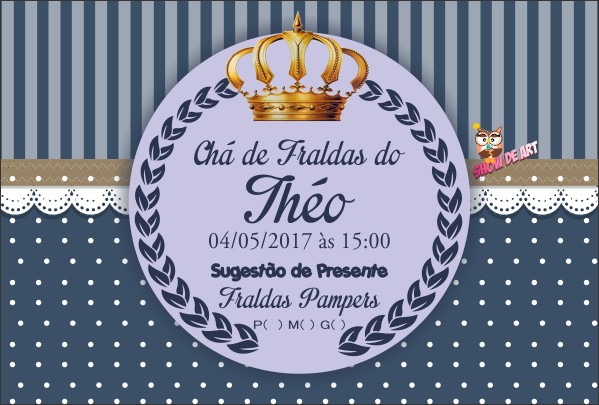 Arte Convite Chá De Fraldas Principe No Elo7 Arte Convite Chá De Fraldas Principe No Elo7