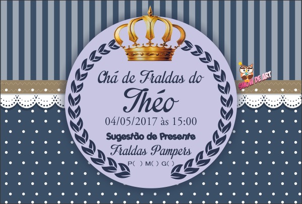 Arte Convite Chá De Fraldas Principe No Elo7 Arte Convite Chá De Fraldas Principe No Elo7