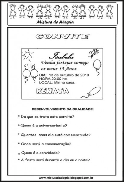 Atividades Com Convites De Aniversario » Happy Birthday World Atividades Com Convites De Aniversario » Happy Birthday World