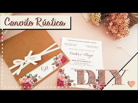 Como Fazer Convite De Casamento Rústico Diy Como Fazer Convite De Casamento Rústico Diy