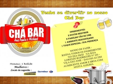 Convite ChÃ¡ Bar !