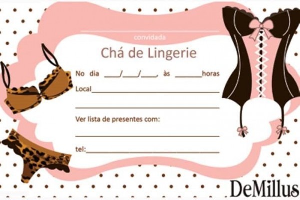 30 Convites Surpreendentes Para Chá De Lingerie â Modelos De Convite 30 Convites Surpreendentes Para Chá De Lingerie â Modelos De Convite