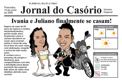 Convite De Casamento Tipo Jornal