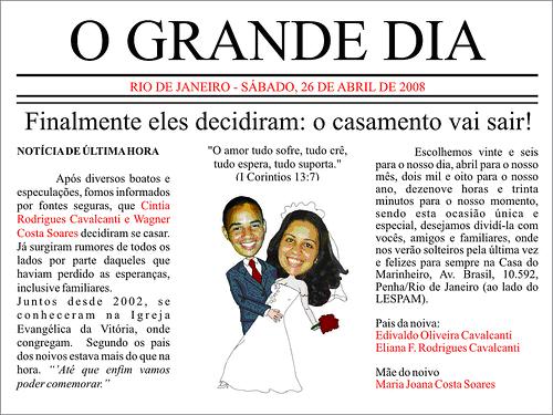 Convite De Casamento Tipo Jornal Convite De Casamento Tipo Jornal