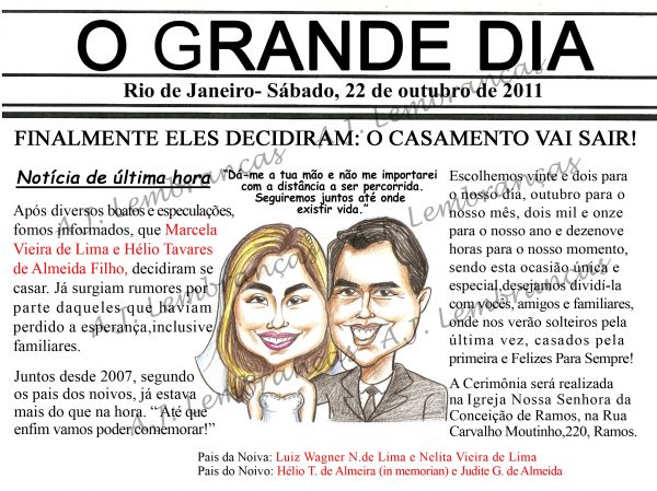 Convite De Casamento Tipo Jornal Convite De Casamento Tipo Jornal