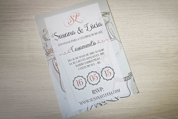 Convite Casamento Lésbico Convite Casamento Lésbico
