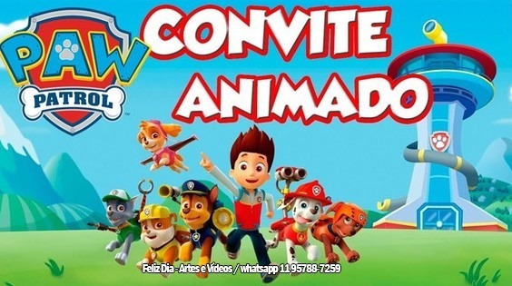 Convite Animado Patrulha Canina Convite Animado Patrulha Canina