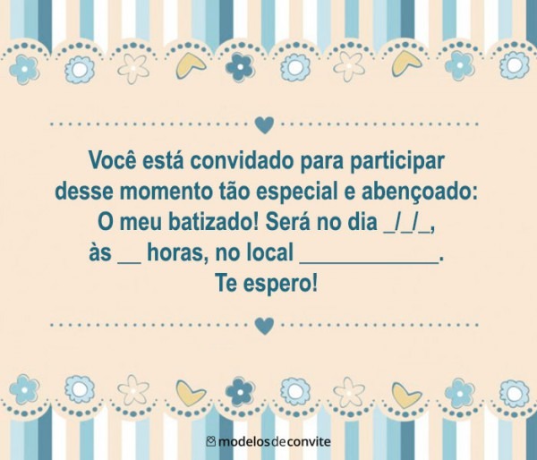 Convite De Batizado Virtual â Modelos De Convite Convite De Batizado Virtual â Modelos De Convite